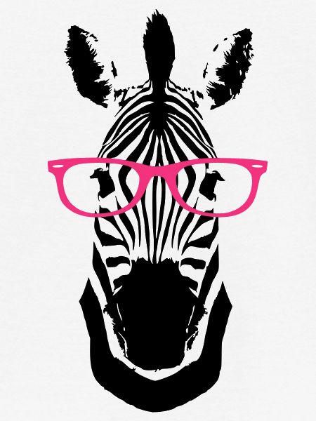 Zebra Brille Nerd