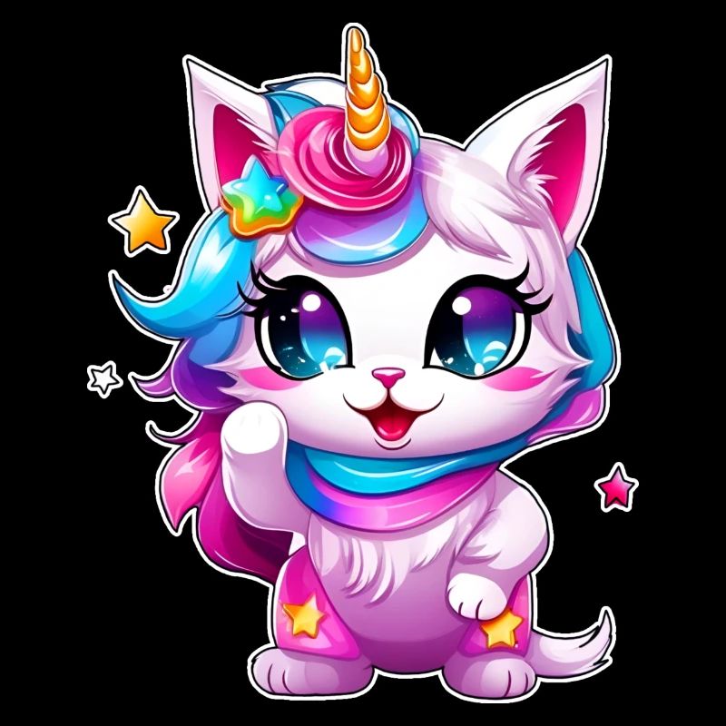 Chat Licorne mignon