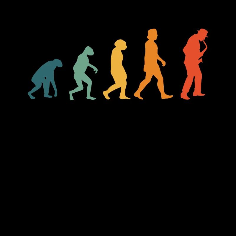 Saxophone Evolution Retro Saxophonist