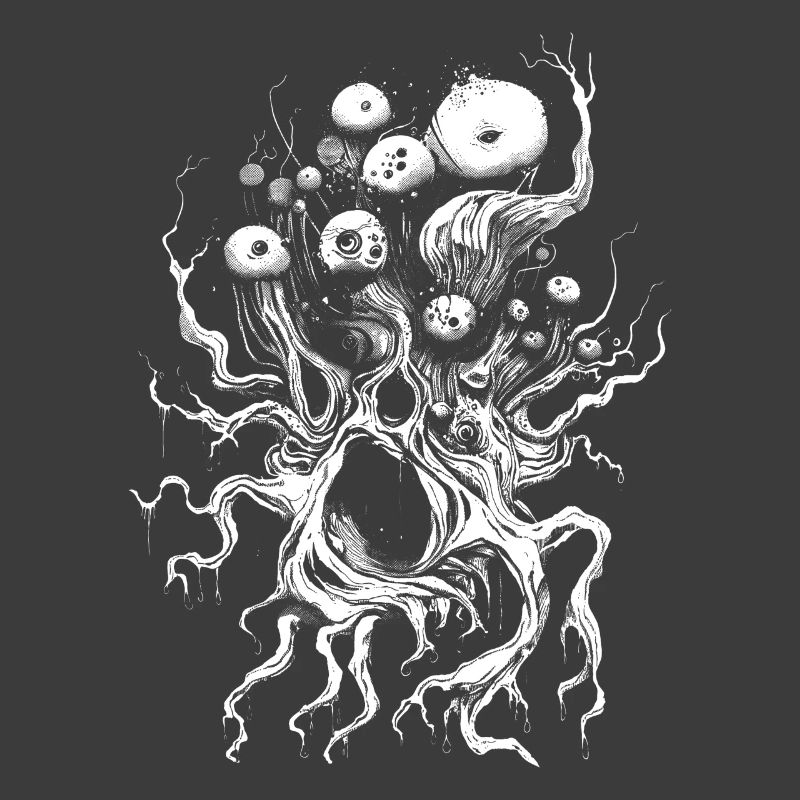 Weirdcore Aesthetics White Branches Eyes Dreamcore Green