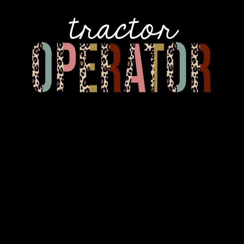 Tractor Operator Leopard Print Funny Gift