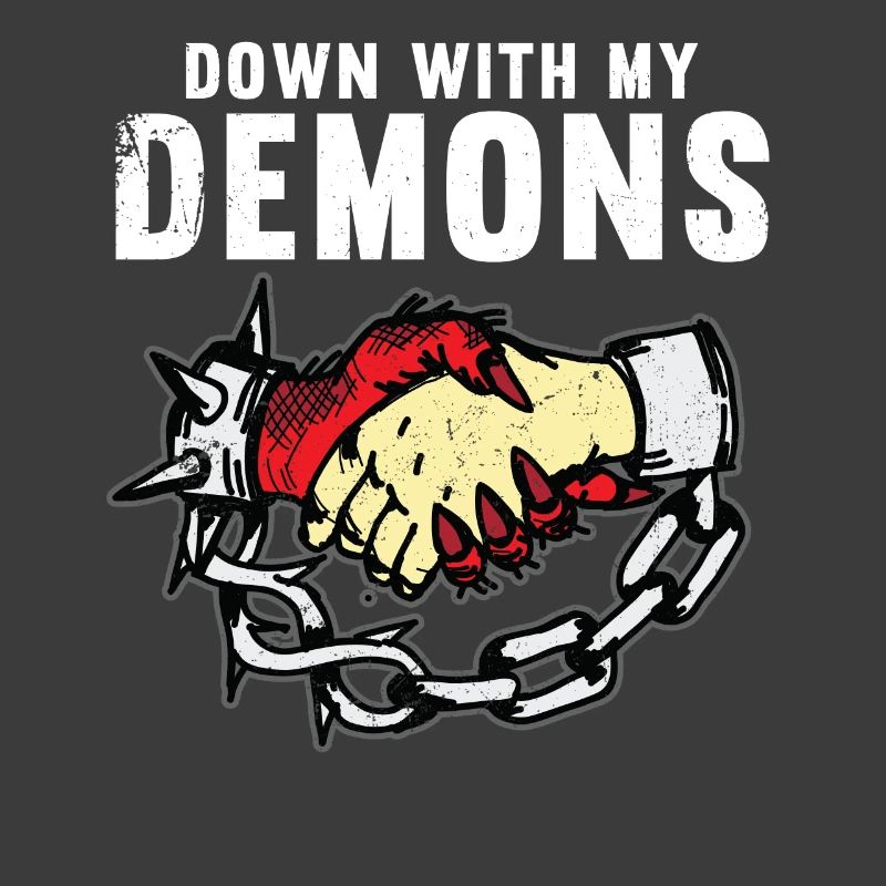 DOWN WITH MY DEMONS Tattoo Biker Geschenk