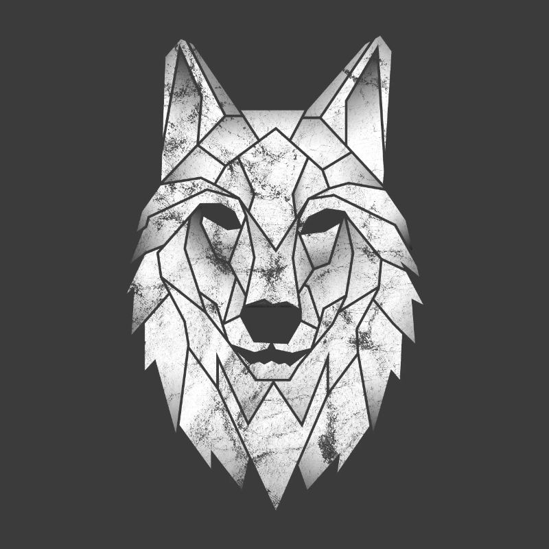 Wolf Polygon Poly Dreieck Tattoo Wölfe Geschenk