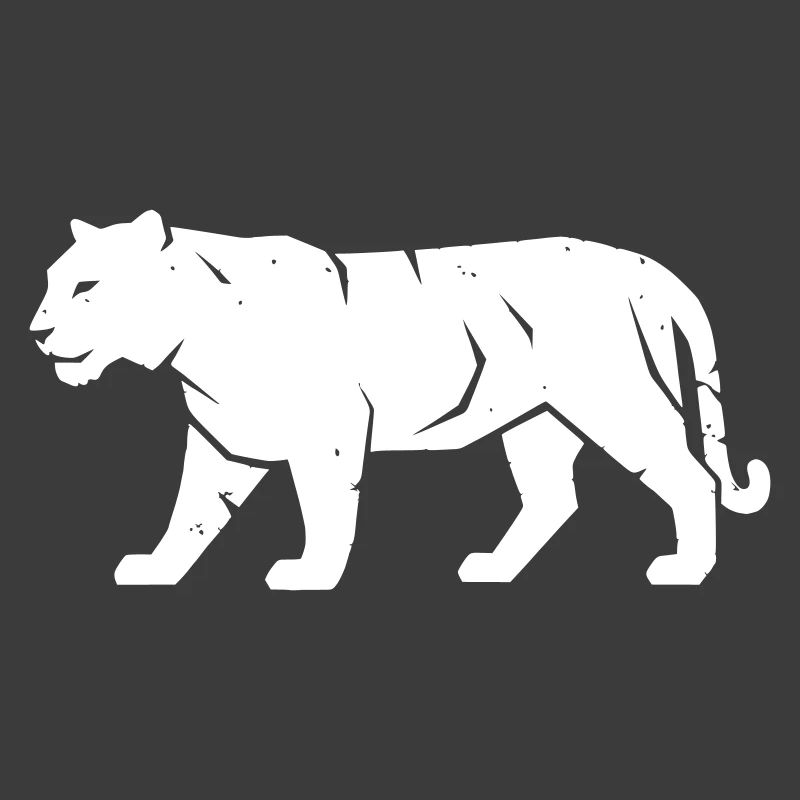 Tiger Walking Stripe Wilderness Vector