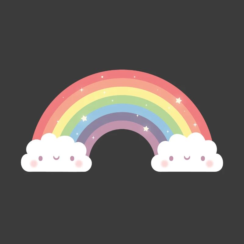 Cute Clouds and Rainbow