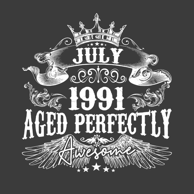 1991 | Juli 1991 Geburtstag Perfekt gealtert