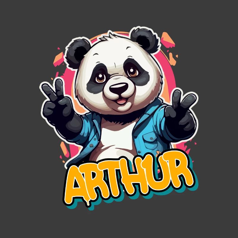 ARTHUR - Handsome boy name with cool panda