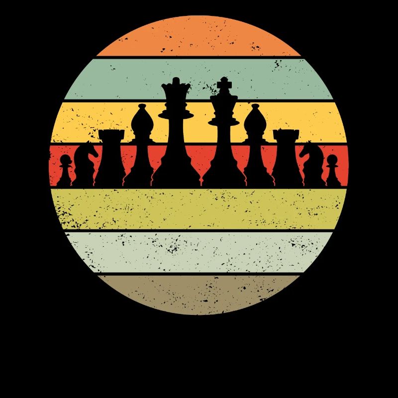Jeu d’échecs Joueurs d’échecs rétro cadeau