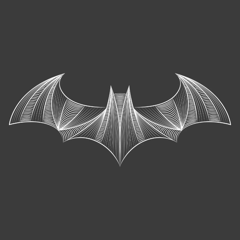 Batman Logo Drawing weiß