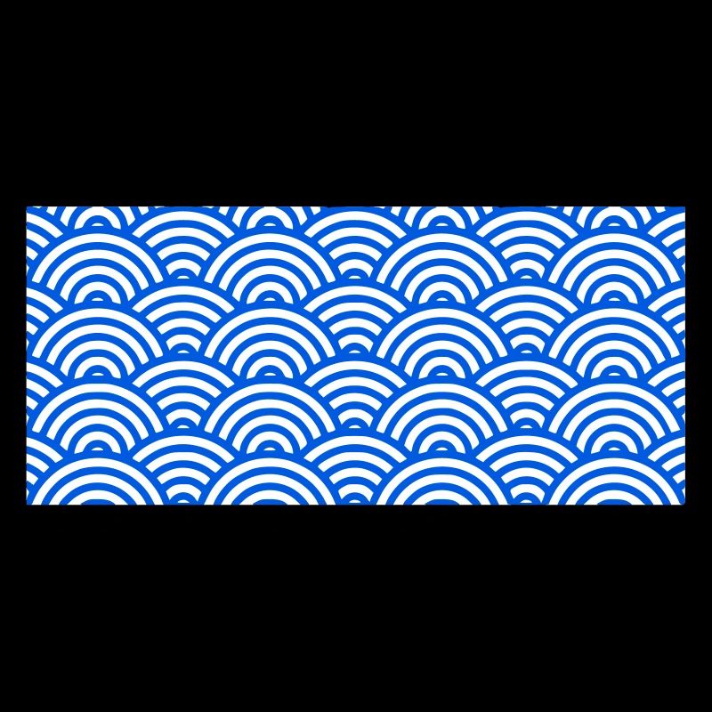 Blue Sushi Waves Pattern