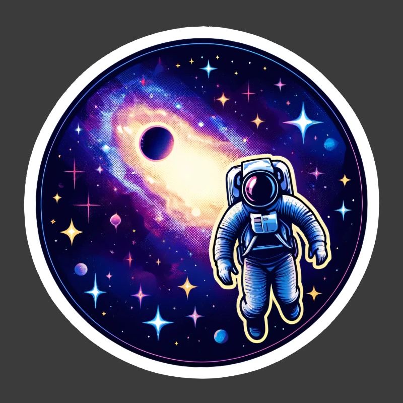 Astronaut in den unendlichen Weiten