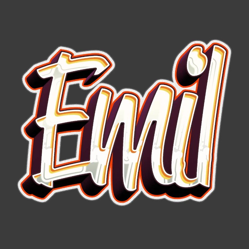Emil First Name Name Graffiti Design