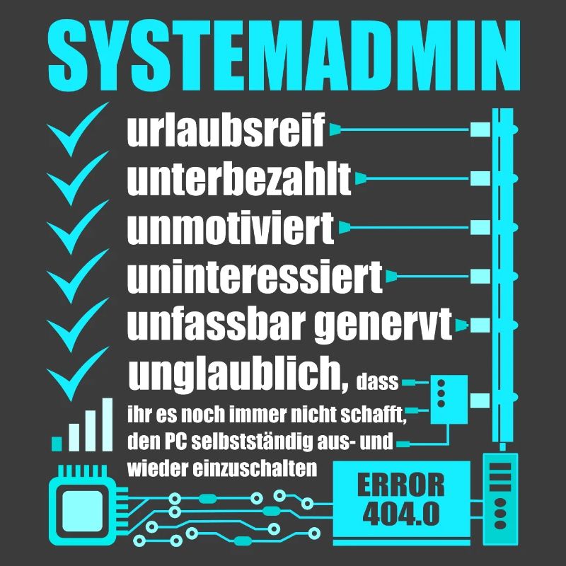 Systemadministrator, IT-Support, Netzwerkadmin, PC