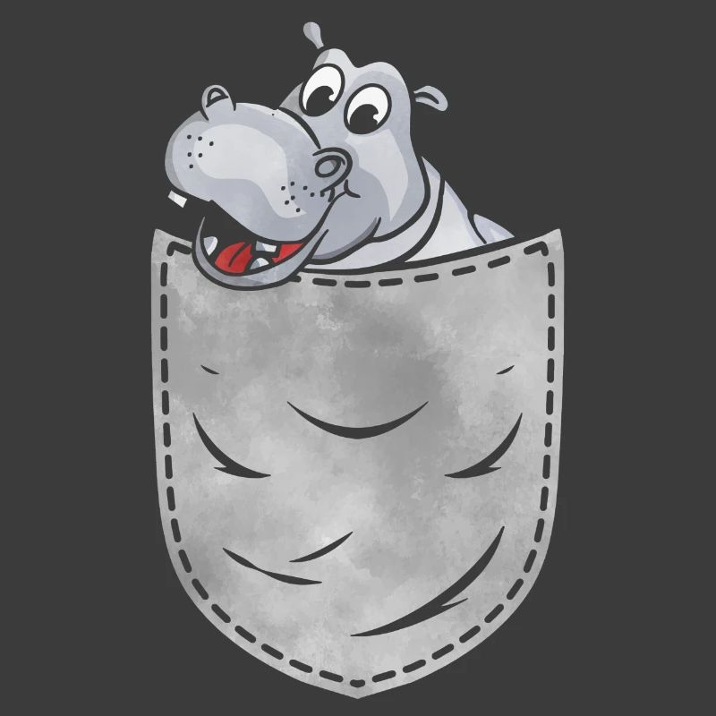 Nilpferd In Der Tasche Tier Brusttasche Nilpferd