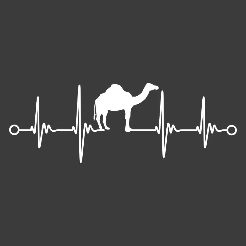 Conception de battement de coeur d'impulsion d'électrocardiogramme de dromadaire de chameau