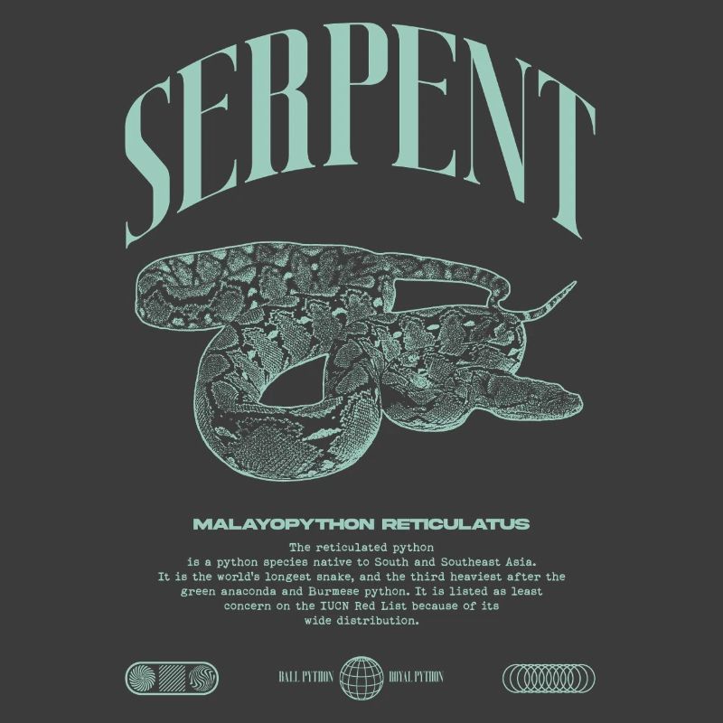 Reticulated Python Reptile Keeper Streetwear