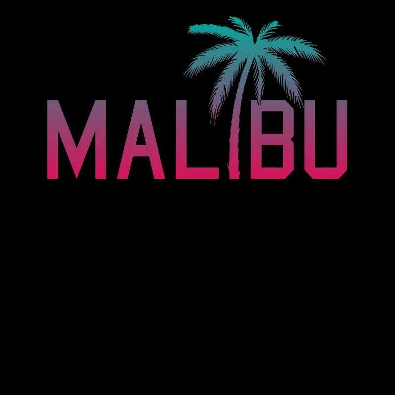 Neon Malibu Palm Tree Retro Style
