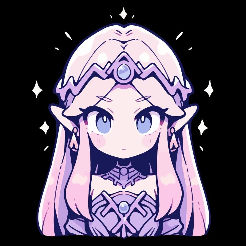 Princesse Chibi mignonne - Conception de conte de fées mignon