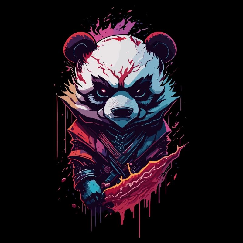 Panda Ninja Dark Fantasy Evil