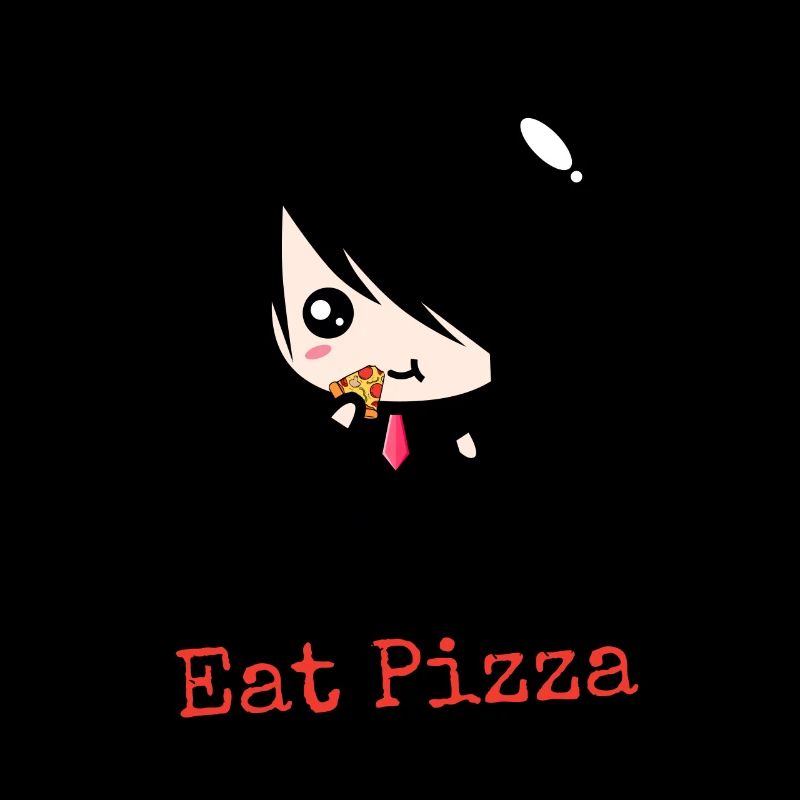 Tragen Sie Black Eat Pizza | Jungen Emo Kleidung | Emocoree