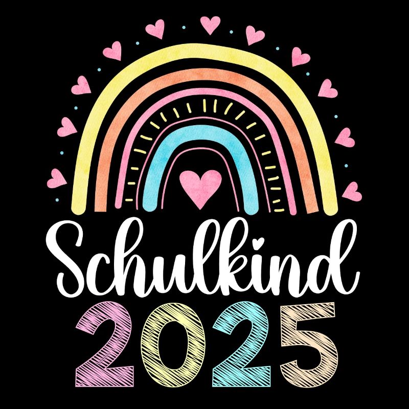 Schulkind 2025 Regenbogen Mädchen Einschulung 2025