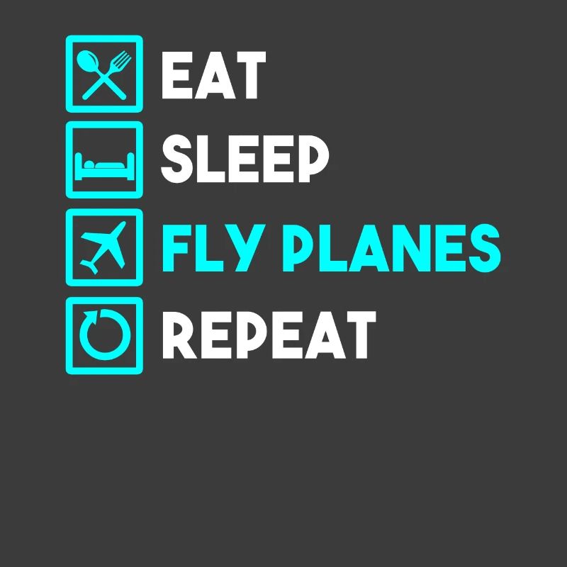 Eay Sleep Fly Planes Repeat Aircraft Pilot Co-pilo