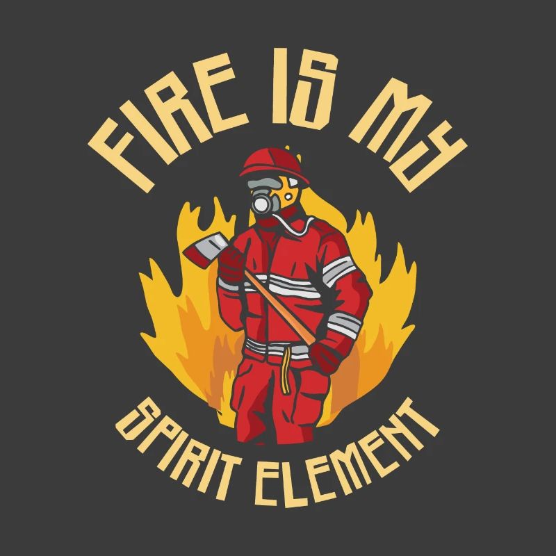 Élément de feu Pompier Pompier