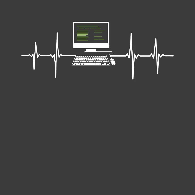 Programmierer EKG Herzschlag Computer Desktop