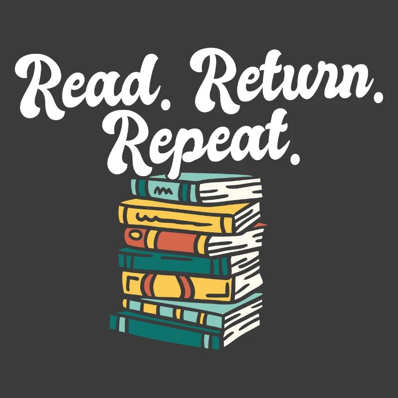 Librarian Read Return Repeat Library Worker Book