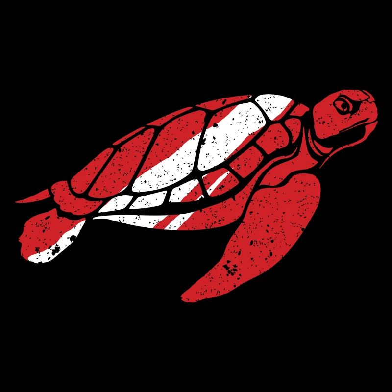 Turtle Diving Flag Sea Diver Gift
