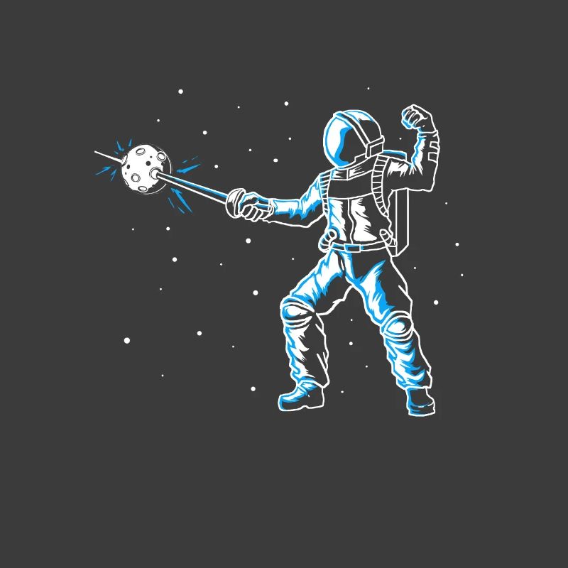 Astronaute Escrime Épée Épée Épée Degen Escrimeur drôle