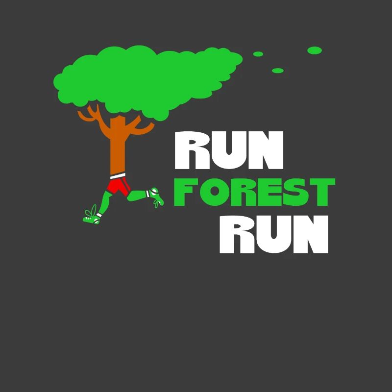 Run Forest Run Running Tree Runner Fun Run Gift