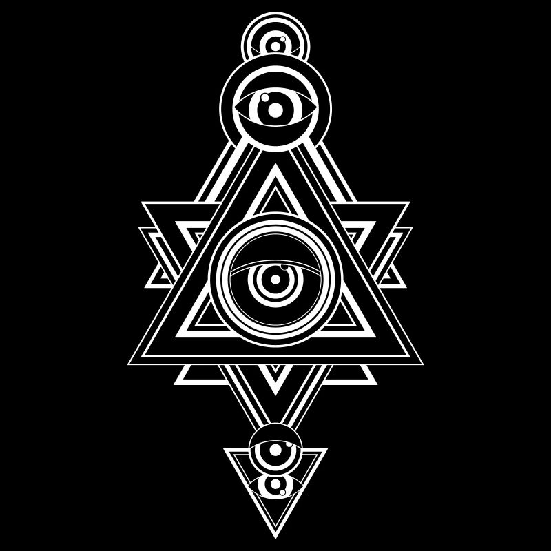 Œil pyramidal - géométrie abstraite