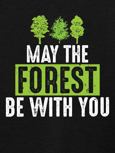 Possa la foresta essere con te Punch ecofriendly verde