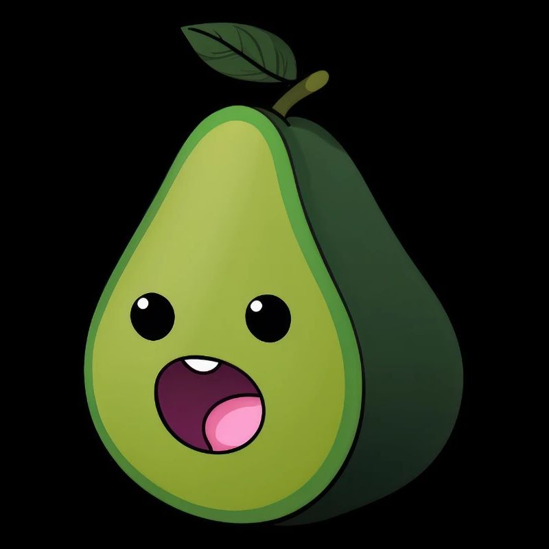 Cartoon Comic Avocado