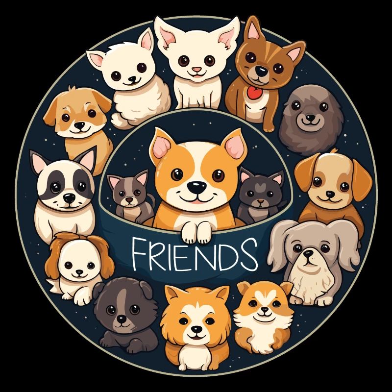 Chiens Amis Mignon