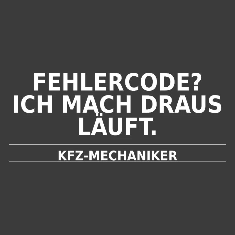 Car mechanic – error code? I do it all the time