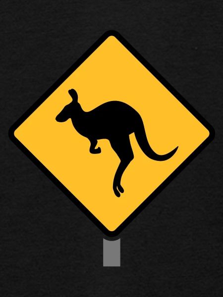 Kangaroo street sign gift australia