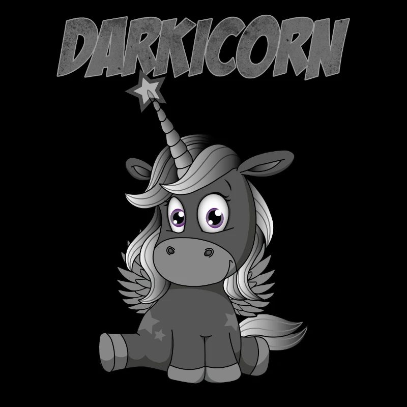 Darkicorn | Dunkles Einhorn Gothic Geschenkidee