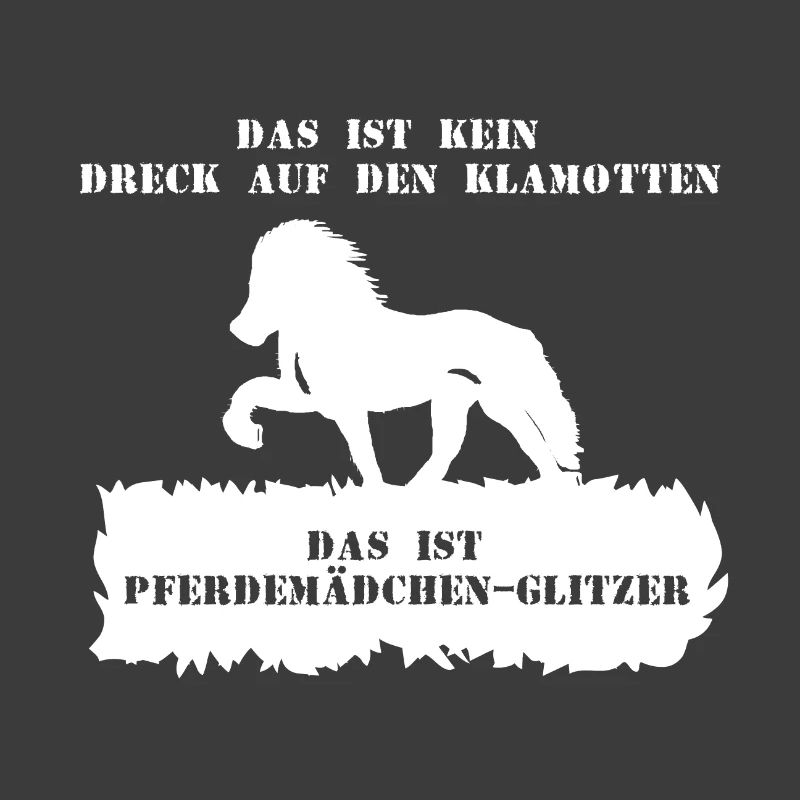 Spruch 3 mit Pferd 1 weiß