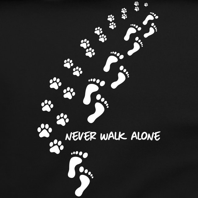 never walk alone dog - Umhängetasche