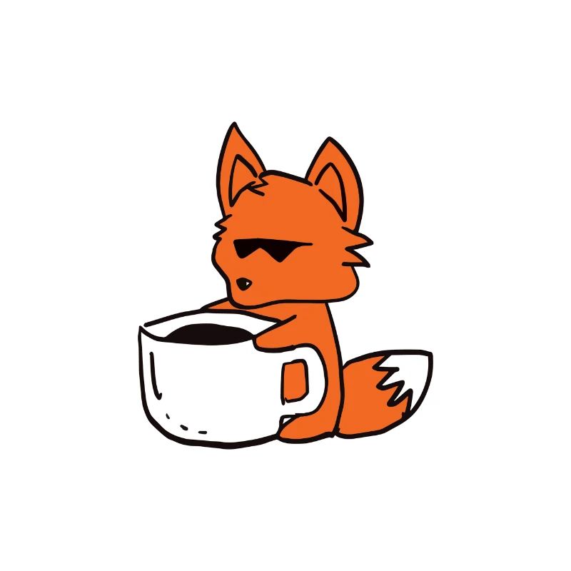 Coffee fox drinking tired tomorrow