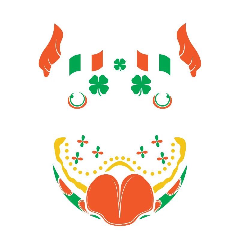 Drapeau de la Saint-Patrick Skull Pitbull Irlande