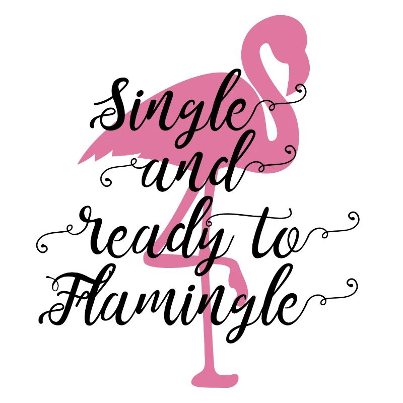 Flamingo single gift saying funny pink bird