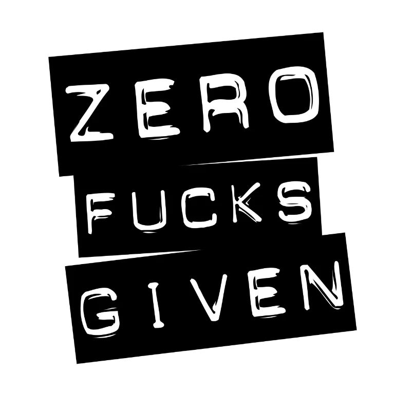 zero fucks given - black - Geschenk Geschenkidee