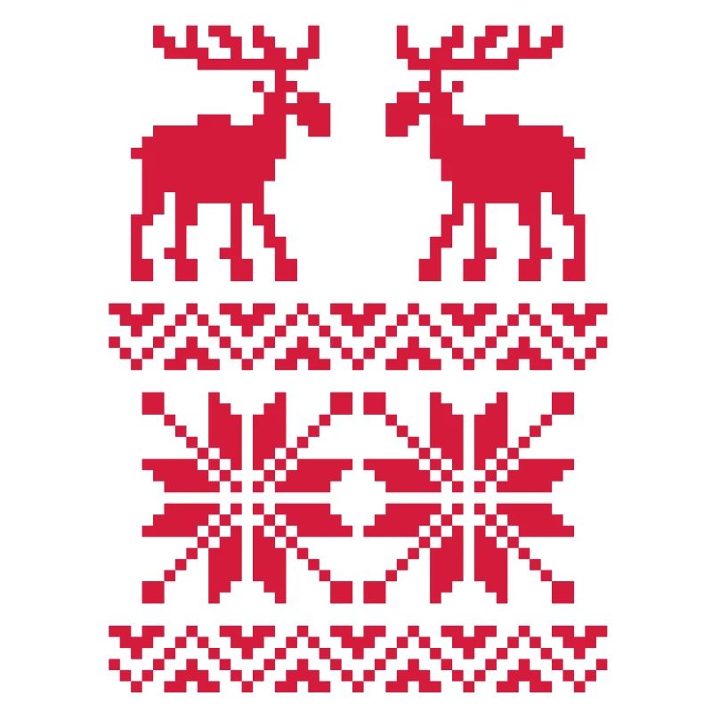 Elch-Muster-Weihnachtspullover