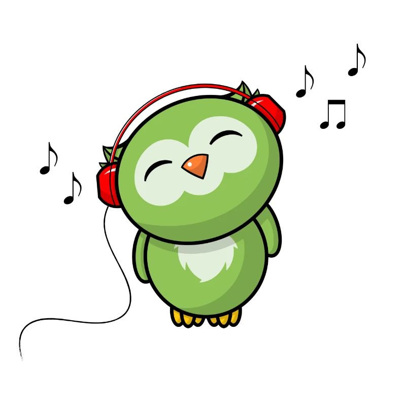 Kleine Musik Eule - Kawaii Bruder Schwester Eulen