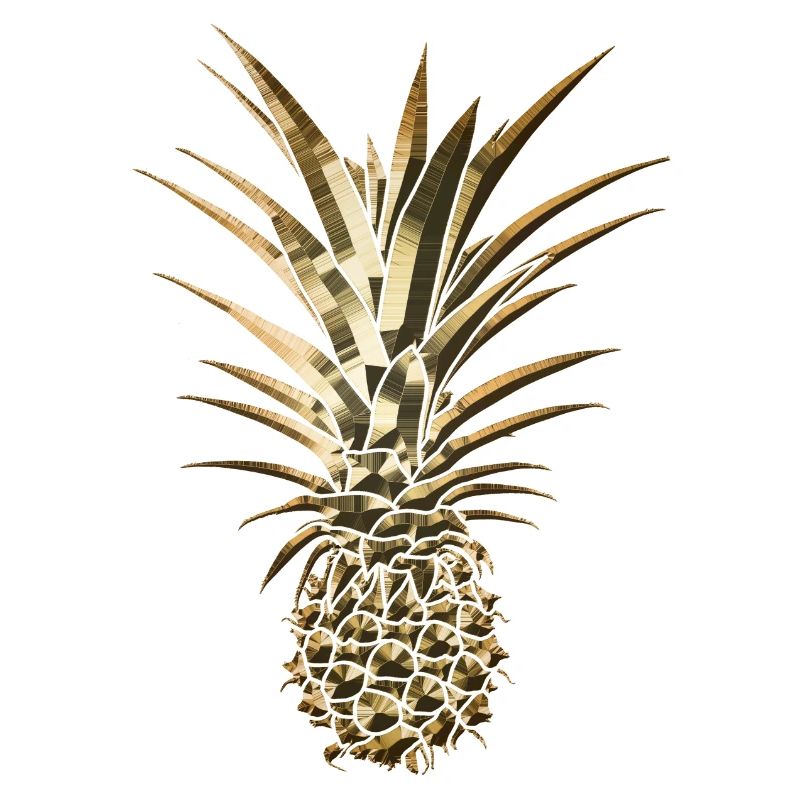 Idée de cadeau chic à la mode d'ananas doré