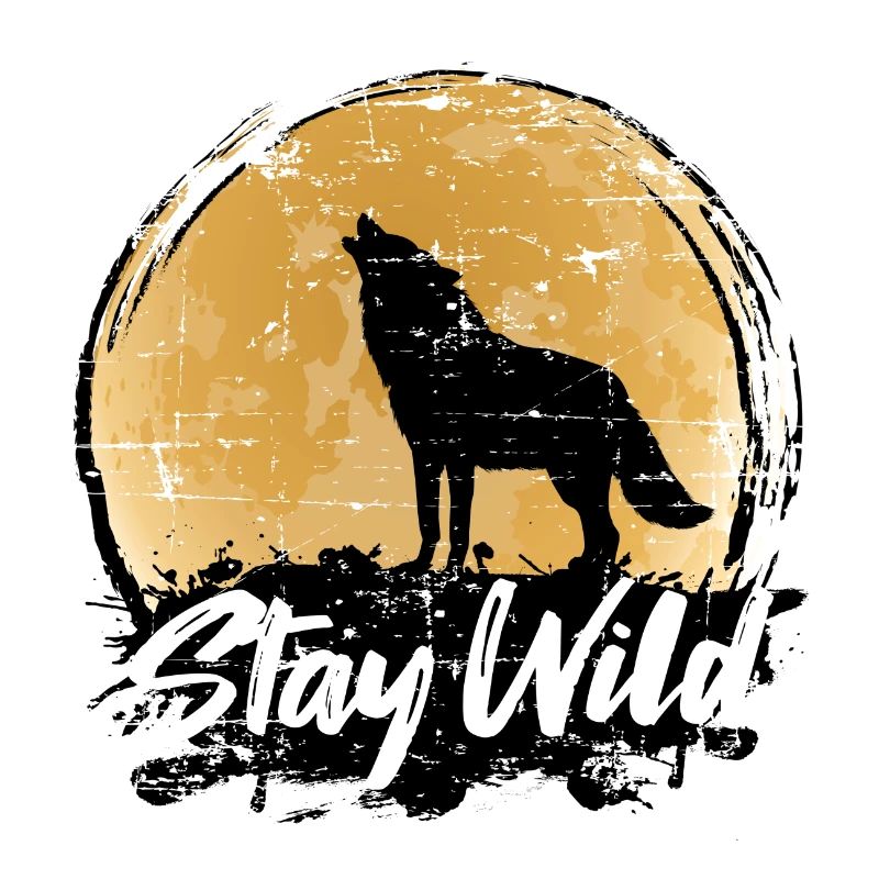 Wolf Predator Full Moon Gift