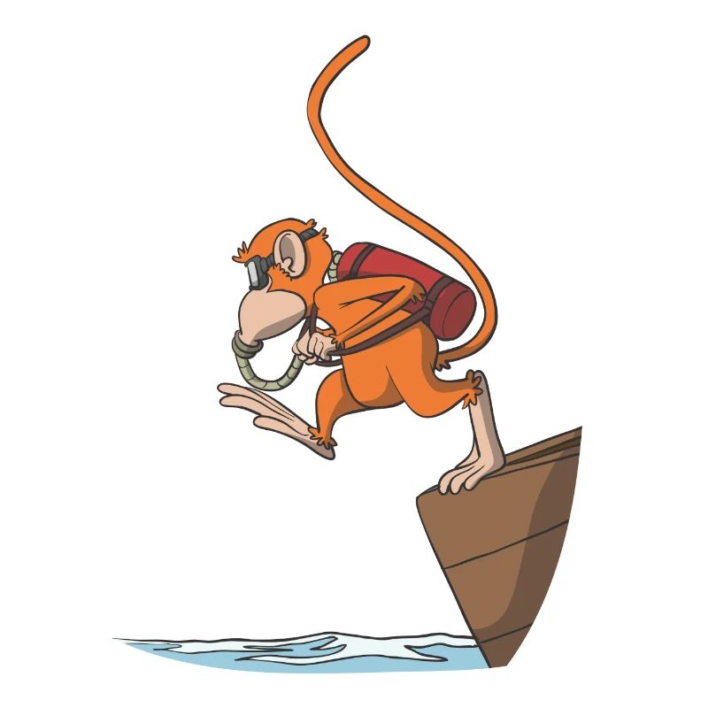 Diver jumps from boat gift idea